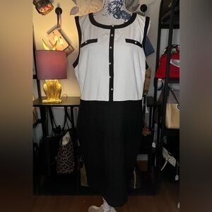 NWT Karl Lagerfeld White and Black Dress - Size 14